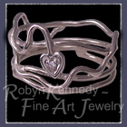 14 karat palladium White Gold and Diamond 'Cupid's Arrow' Ring Image