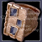 18 Karat Yellow Gold and Ming Dynasty China 'Great Wall' Ring Image