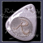 10 Karat Gold and Sterling Silver 'Deer Totem' Guitar Pic Image