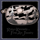 Sterling Silver 'Lake Scene' key Chain