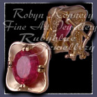 18 Karat Yellow Gold and Ruby Earrings