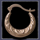 14 Karat Yellow Gold 'Baby Creole' Hoop Earrings Image