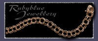 14 K Gold Fancy Link Charm Bracelet Image