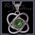 Sterling Silver and Swarovski Peridot 'Amity' Pendant Image
