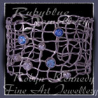 Sterling Silver, Sky, Ice and Paradise Blue Topaz 'Brilliance' Cuff Bracelet Image