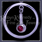 Sterling Silver and Rose-Pink Rhodolite Garnets 'Cheerio' Earrings Image