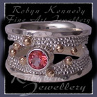 10 Karat Yellow Gold, Sterling Silver and Pink Topaz 'Chic' Ring Image