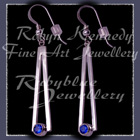Sterling Silver and Genuine Glacier Blue Diffused Topaz 'Cleopatra' Earrings Image
