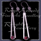 Sterling Silver and Genuine Rhodolite Garnet  'Cleopatra' Earrings Image