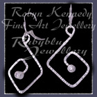 Sterling Silver and Cubic Zirconia 'Coronet' Earrings Image
