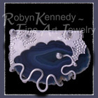Sterling Silver and  Blue Lace Agate 'Crazy Calm' Brooch Image