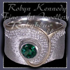 10 Karat Yellow Gold, Sterlium Sterling Silver and Rainforest Topaz 'Dreamland' Ring Image