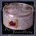 18 karat Yellow Gold, Sterling Silver and Ruby 'First Love' Ring Image