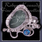 Sterling Silver, Teal Topaz and Great Lakes Beach Glass Ring