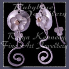Sterling Silver and 10 Karat Yellow Gold 'Feeling Groovy' Earrings Image