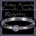 14 Karat White Gold and .10 Carat Diamond 'Innocence' Ring Image
