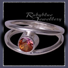 Sterling Silver and Genuine Sunrise Topaz 'Iris' Ring Image