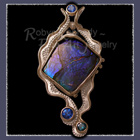  Ammolite and Diffused Topaz Pendant / Brooch Image