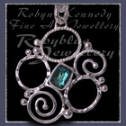Sterling Silver & Mystic Blue Topaz 'Spring' Flower Pendant Image