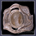 14 Karat Yellow Gold, Sterling Silver and Rutilated Quartz 'Starlight Kiss' Ring by Rubyblue Jewelry