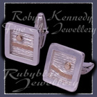 10 Karat Yellow Gold and Sterling Silver 'Sunrise ~ Sunset' Cufflinks Image