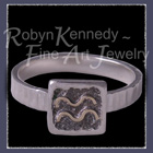 14 Karat Yellow Gold,and Sterling Silver 'Aquarius' Ring Image