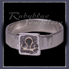 14 karat Yellow Gold and Sterling Silver 'Libra' Zodiac Ring Image