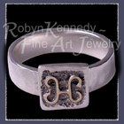 14 Karat Yellow Gold & Sterling Silver 'Pisces' Ring Image