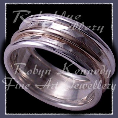 14 Karat Yellow Gold and Sterling Silver 'Gold Titan' Ring