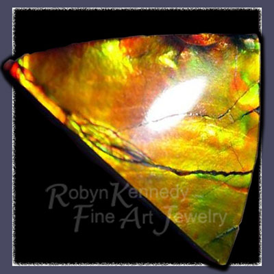 Genuine Alberta Free form Ammolite Gemstone Image