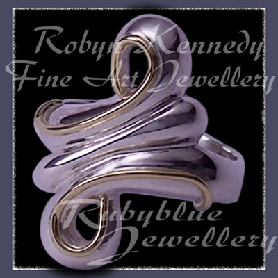 18 Karat Yellow Gold and Sterling Silver 'Golden Journey' Ring Image