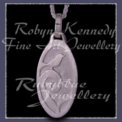 Sterling Silver Keychain Fob 'Love Robin' Image