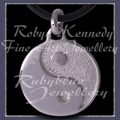 Sterling Silver and Sterlium Silver 'Yin ~ Yang' Pendant Image